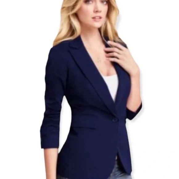BODY BY VICTORIA | Black Single Button Blazer | Size 2 - Picture 2 of 10
